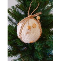 Новорічні кулі з прикрасою із гудзиків Ø80мм, ціна за набір 3 шт (SH277)